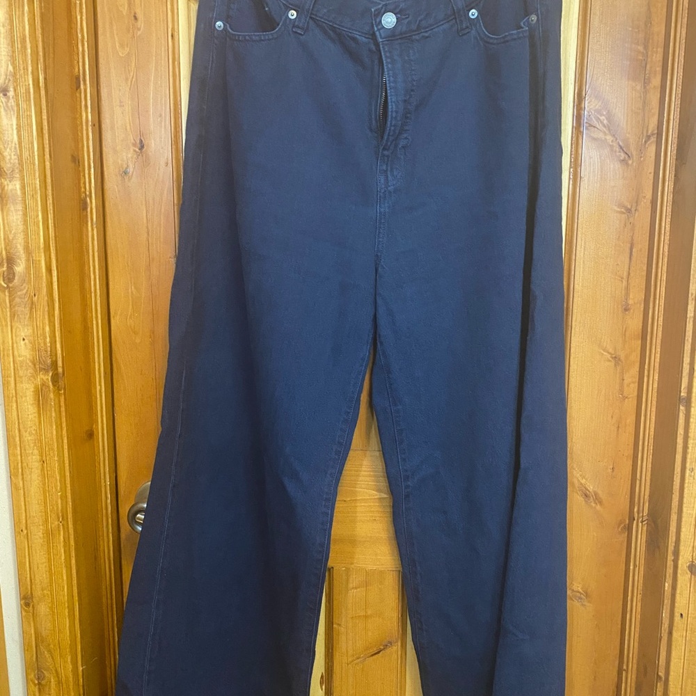 Banana Republic Navy Wide-Leg Trousers Jean Pants